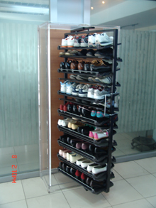 转前鞋柜/旋转鞋架/容量大节省空间的鞋柜